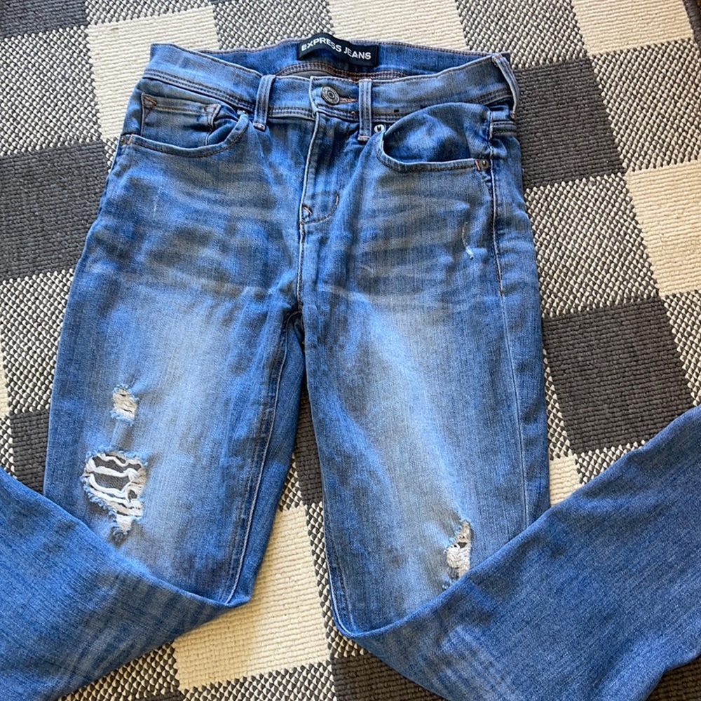 Express mid rise cropped jegging 0